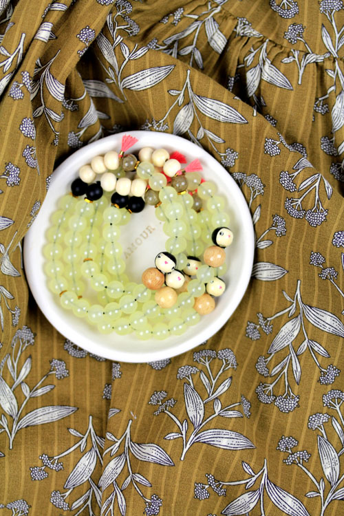 (image pour) Bracelet Perle Verre Citron 🍋